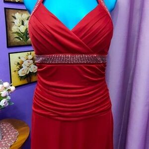 HOMECOMING SPECIAL
Trixxi Red Embellished Ruched Halter dress